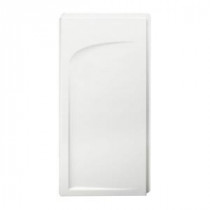 Ensemble 1-1/4 in. x 33-1/4 in. x 55-1/4 in. 1-piece Direct-to-Stud Left Shower End Wall in White