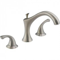 Addison 2-Handle Deck-Mount Roman Tub Faucet Trim Kit Only in Stainless (Valve Not Included)