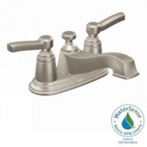 Rothbury 4 in. Centerset 2-Handle Low-Arc Bathroom Faucet in Brushed Nickel