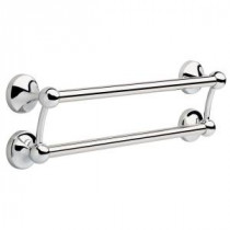 Traditional 18 in. Double Towel Bar in Polished Chrome