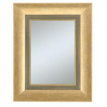 Welch Family 27 in. x 33 in. Gold Framed Wall Mirror with Decorative Lip