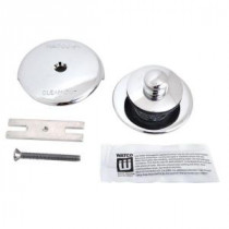 NuFit Lift and Turn Bathtub Stopper with One Hole Overflow and Silicone Kit in Chrome Plated