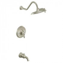 Weymouth 1-Handle Posi-Temp Tub and Shower Trim Kit in Brushed Nickel (Valve Sold Separately)