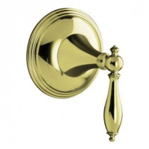 Finial 1-Handle Traditional Volume Control Valve Trim Kit Only in Vibrant French Gold (Valve Not Included)