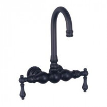 TW57 2-Handle Claw Foot Tub Faucet without Handshower in Oil-Rubbed Bronze