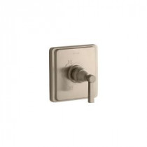 Pinstripe Pure 1-Handle Rite-Temp Valve Trim Kit with Lever Handle in Vibrant Brushed Bronze (Valve Not Included)