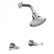 Revival 2-Handle 1-Spray Shower Faucet with Standard Showerarm and Flange in Polished Chrome