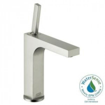 Axor Citterio Single Hole 1-Handle Bathroom Faucet in Brushed Nickel