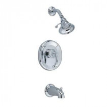 Dazzle 1-Handle Tub and Shower Faucet Trim Kit in Polished Chrome (Valve Sold Separately)