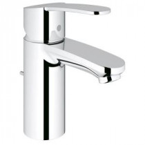 Eurostyle Cosmopolitan Single Hole Single Handle Low-Arc Bathroom Faucet in StarLight Chrome with Pop-Up Drain