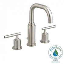 Serin 8 in. Widespread 2-Handle Bathroom Faucet in Satin Nickel
