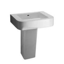 Rondo Pedestal Combo Bathroom Sink in White