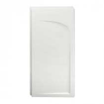 Ensemble 1.25 in. x 33-1/4 in. x 55-1/4 in. 1-piece Direct-to-Stud Shower Wall Set in White