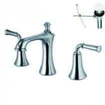 8 in. Widespread 2-Handle Bathroom Faucet in Polished Chrome with Pop-Up Drain