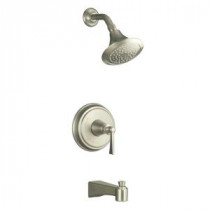 Archer 1-Handle Tub and Shower Faucet Trim Kit in Vibrant Brushed Nickel (Valve Not Included)