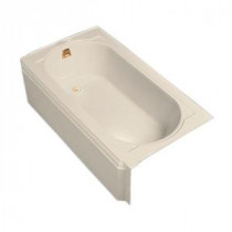 Memoirs 5 ft. Left-Hand Drain Cast Iron Soaking Tub in Biscuit
