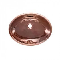 Under-Mounted Bathroom Sink in Polished Copper