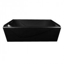 5 ft. Right Drain Apron Soaking Tub in Black
