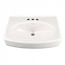 Pinoir 4 in. Pedestal Sink Basin in White