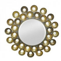 33.25 in. Diameter Ophelia Gold Framed Wall Mirror