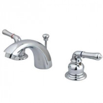 4 in. Mini-Widespread 2-Handle Mid-Arc Bathroom Faucet in Polished Chrome