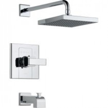 Arzo 1-Handle 1-Spray Tub and Shower Faucet Trim Kit in Chrome (Valve Not Included)