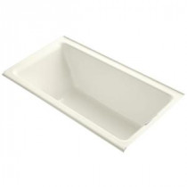 Tea-for-Two 5.5 ft. Right Drain Soaking Bath Tub in Biscuit