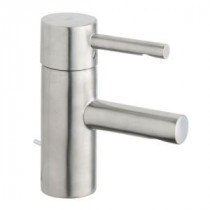 Essence Single Hole Single Handle Low-Arc Bathroom Faucet in Brushed Nickel