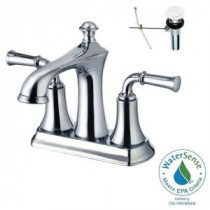 4 in. Centerset 2-Handle Bathroom Faucet in Polished Chrome with Pop-Up Drain