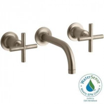 Purist Wall-Mount 2-Handle Bathroom Faucet Trim Kit in Vibrant Brushed Bronze