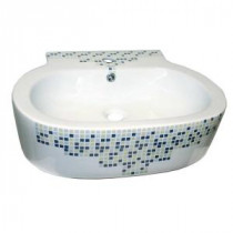 Isabella Decorative Oval Wall-Mounted Bathroom Sink in White