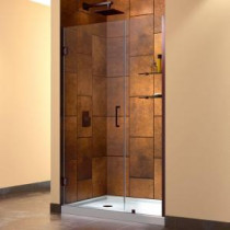 Unidoor 43 to 44 in. x 72 in. Semi-Framed Hinged Shower Door in Oil Rubbed Bronze