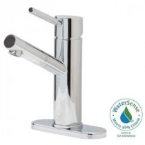 Noma Single Hole Single-Handle Bathroom Faucet in Chrome with Deck Plate