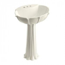 Anatole Pedestal Combo Bathroom Sink in Biscuit