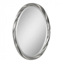 Luna 30 in. x 20 in. Twisted Silver Leaf Framed Mirror