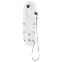 43 in. 6-Jet Acrylic Shower Panel System with Directional Body Jets in White