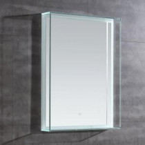 31 in. L x 24 in. W Single Wall LED Mirror in Chrome