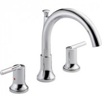 Trinsic 2-Handle Deck-Mount Roman Tub Faucet Trim Kit Only in Chrome (Valve Not Included)