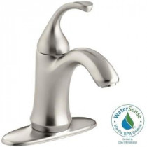 Forte Single Hole Single-Handle Low-Arc Bathroom Faucet in Vibrant Brushed Nickel