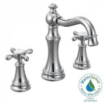 Weymouth 8 in. Widespread 2-Handle High-Arc Bathroom Faucet Trim Kit in Chrome (Valve Sold Separately)