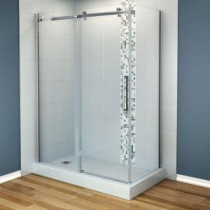 Halo 60 in. x 29-7/8 in. Corner Shower Enclosure with Tempered Glass in Chrome