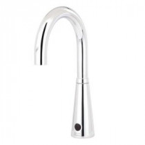 Selectronic DC Powered Single Hole Touchless Bathroom Faucet with 6 in. Gooseneck Spout in Polished Chrome