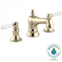 Bancroft 8 in. Widespread 2-Handle Low-Arc Bathroom Faucet in Vibrant French Gold