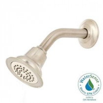 Eco-Performance 1-Spray Showerhead with Shower Arm and Flange in Brushed Nickel