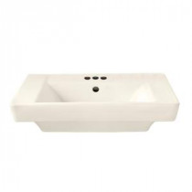 Boulevard 7 in. Pedestal Sink Basin with 4 in. Faucet Centers in Linen