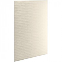 Choreograph 0.3125 in. x 60 in. x 96 in. 1-Piece Shower Wall Panel in Almond with Brick Texture for 96 in. Showers