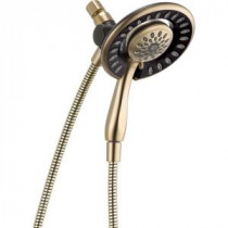 Two-in-One 4-Spray Hand Shower and Shower Head Combo Kit in Champagne Bronze