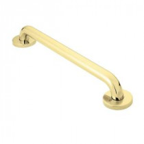 SecureMount 24 in. x 1-1/4 in. Concealed-Screw Grab Bar in Polished Brass