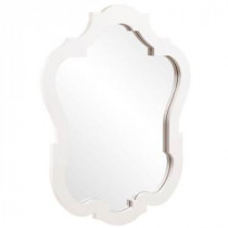 42 in. x 32 in. Glossy White Classic Framed Mirror