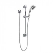 FloWise Transitional 1-Spray Wall Bar Shower Kit in Polished Chrome